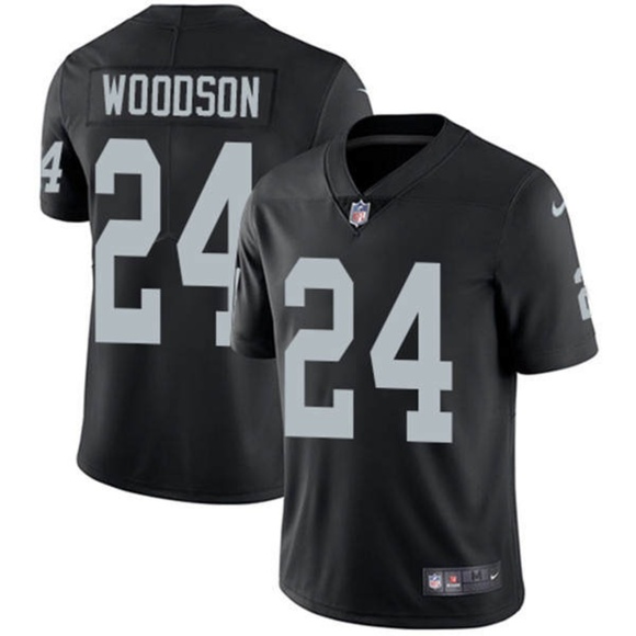 Raiders #24 Charles Woodson Black Stitched Jersey - Zenithce