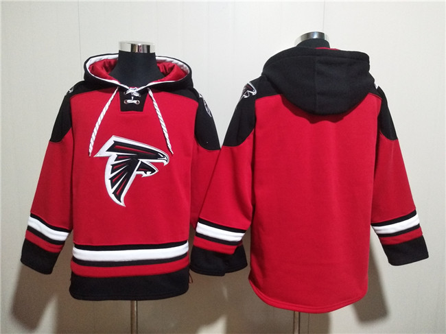 Atlanta Falcons Blank Red Ageless Must-Have Lace-Up Pullover Hoodie - Zenithce