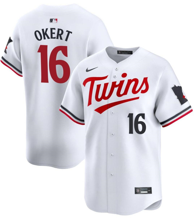 Minnesota Twins #16 Steven Okert White 2024 Home Limited Cool Base Stitched Jersey - Zenithce