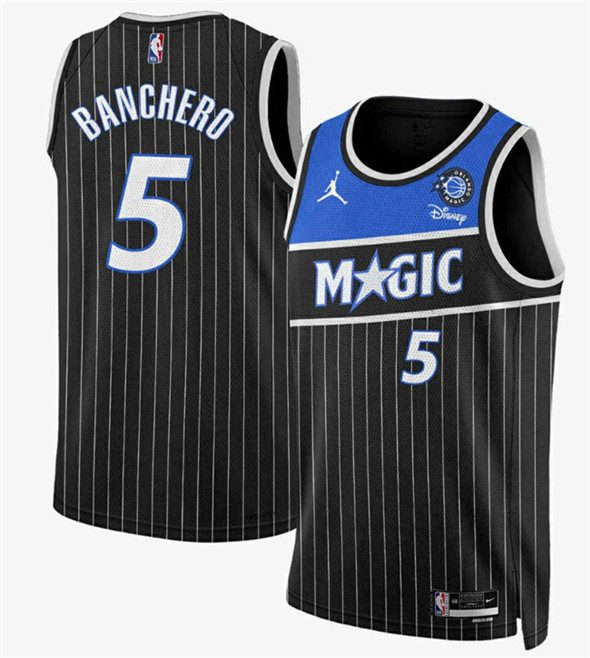 Orlando Magic #5 Paolo Banchero Black 2025 New Generation of Magic Stitched Jersey - Zenithce