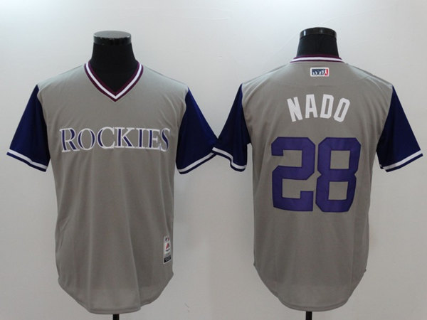 Colorado Rockies #28 Nolan Arenado Grey Stitched Jersey - Zenithce