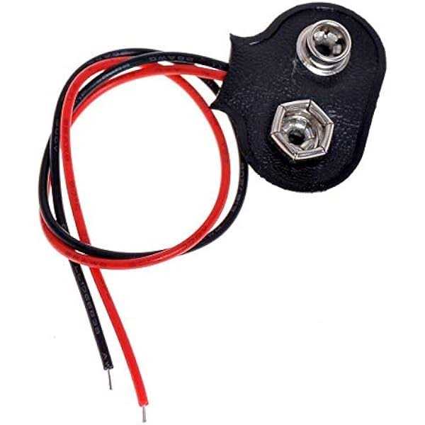 Sdtc Tech 5pcs T Type 9V Battery Clip Connector Positive Negative - Zenithce