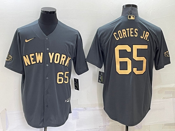 New York Yankees #65 Nestor Cortes Jr. Charcoal 2022 All-Star Cool Base Stitched Jersey - Zenithce