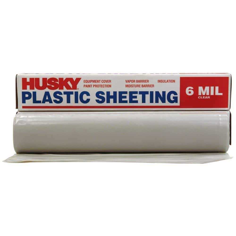 Husky 10′ x 100′ Plastic Drop Cloth - Zenithce