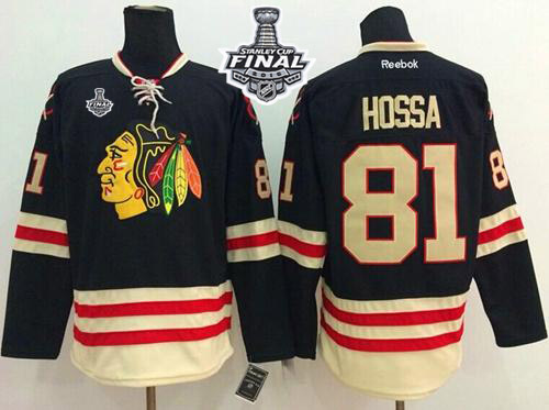 Blackhawks #81 Marian Hossa Black 2015 Winter Classic 2015 Stanley Cup Stitched Jersey - Zenithce