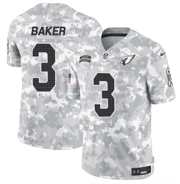 Arizona Cardinals #3 Budda Baker 2024 F.U.S.E. Arctic Camo Salute To Service Limited Stitched Jersey - Zenithce