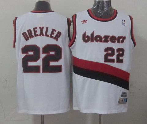Portland Trail Blazers #22 Clyde Drexler White Swingman Throwback Jersey - Zenithce