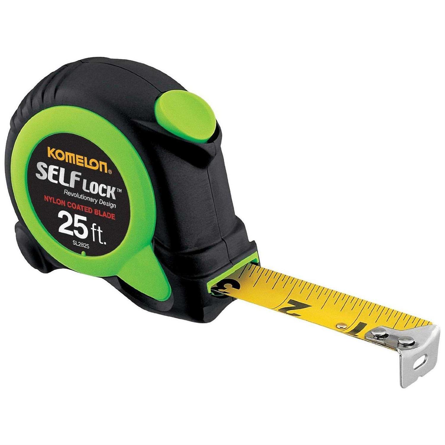 Komelon Self Lock 25-ft Auto Lock Tape Measure - Zenithce