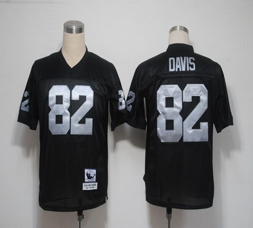 Mitchell And Ness Raiders #82 Al Davis Throwback Black Stitched Jersey - Zenithce