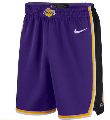 Los Angeles Lakers Purple 2019 Swingman Stitched Shorts - Zenithce