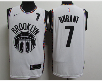Nets 7 Kevin Durant White 2020-2021 City Edition Swingman Jersey - Zenithce
