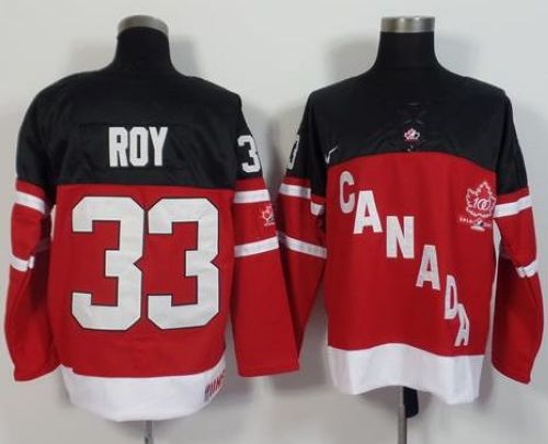 Olympic CA. #33 Patrick Roy Red 100th Anniversary Stitched Jersey - Zenithce