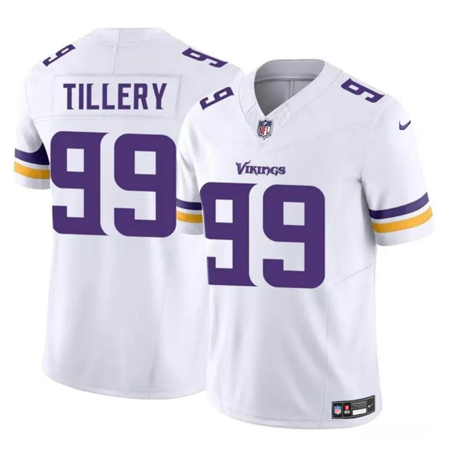 Minnesota Vikings #99 Jerry Tillery White 2023 F.U.S.E. Vapor Untouchable Limited Stitched Jersey - Zenithce