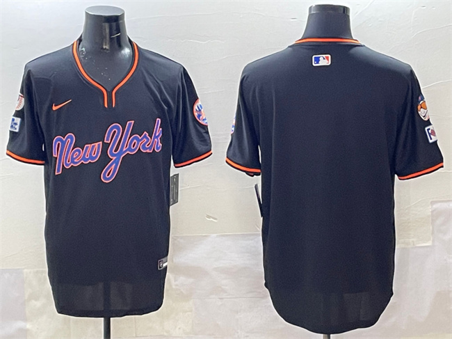 New York Mets Blank Black 2025 Spring Training Stitched Jersey - Zenithce