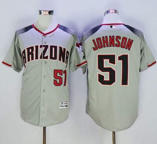 Diamondbacks #51 Randy Johnson Gray Brick New Cool Base Stitched Jersey - Zenithce