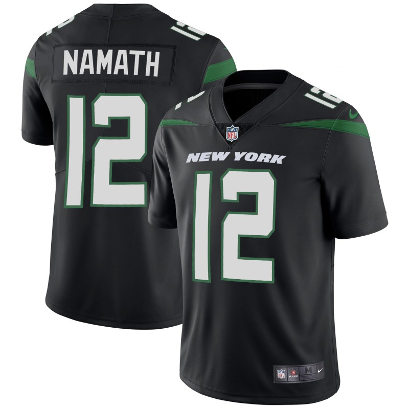 New York Jets #12 Joe Namath Black Vapor Untouchable Limited Stitched Jersey - Zenithce