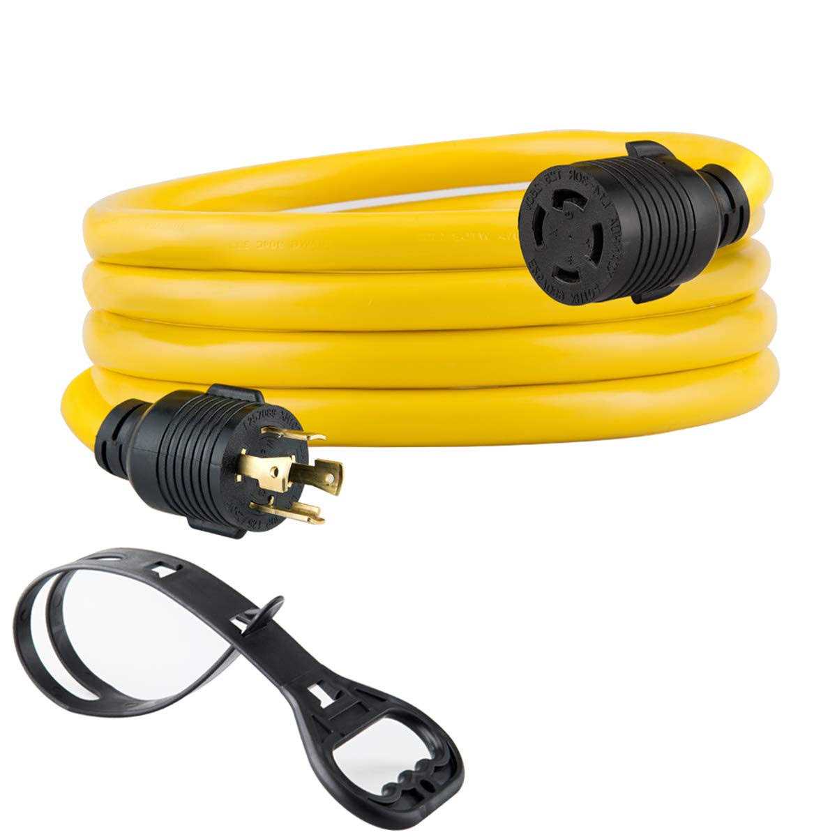 Yodotek Heavy Duty Generator Locking Power Cord NEMA L14-30P/L14-30R,4 Prong 10 Gauge Sjtw Cable - Zenithce