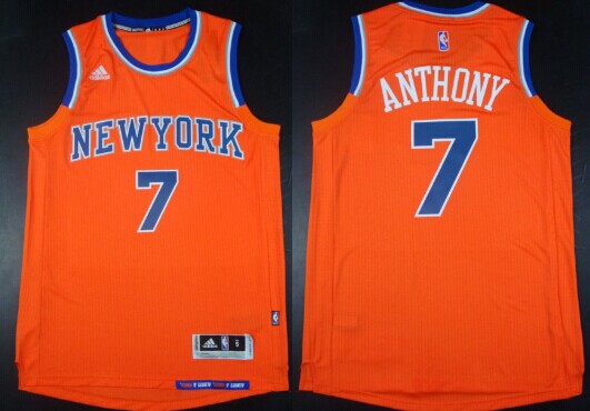 New York Knicks #7 Carmelo Anthony Revolution 30 Swingman 2014 New Orange Jersey - Zenithce