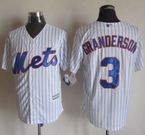 Mets #3 Curtis Granderson White(Blue Strip) New Cool Base Stitched Jersey - Zenithce