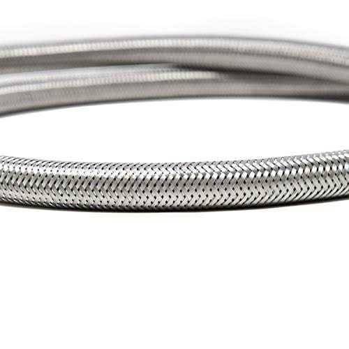 Gasone 12 ft. 3/8 in. Flare Propane Quick Connect Hose with 1/4 in. Male Flow Plug for RV - Zenithce