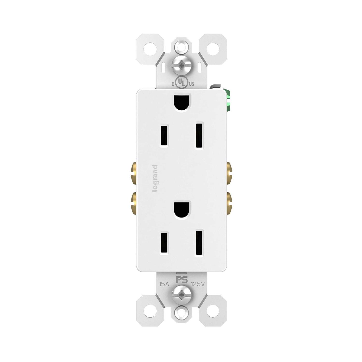 Pass & Seymour 885TRW Radiant Tamper-Resistant Duplex Receptacle - Zenithce