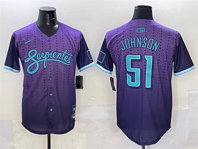 Arizona Diamondbacks #51 Randy Johnson Purple 2025 City Connect Limited Stitched Jersey - Zenithce