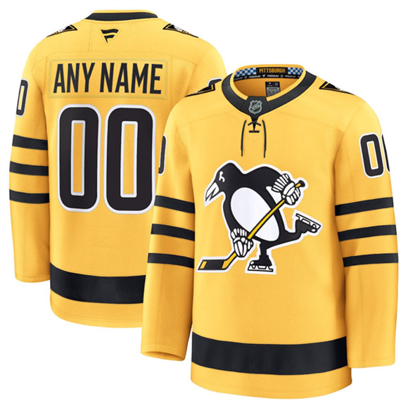 Pittsburgh Penguins Custom Gold 2025 Alternate Stitched Jersey - Zenithce