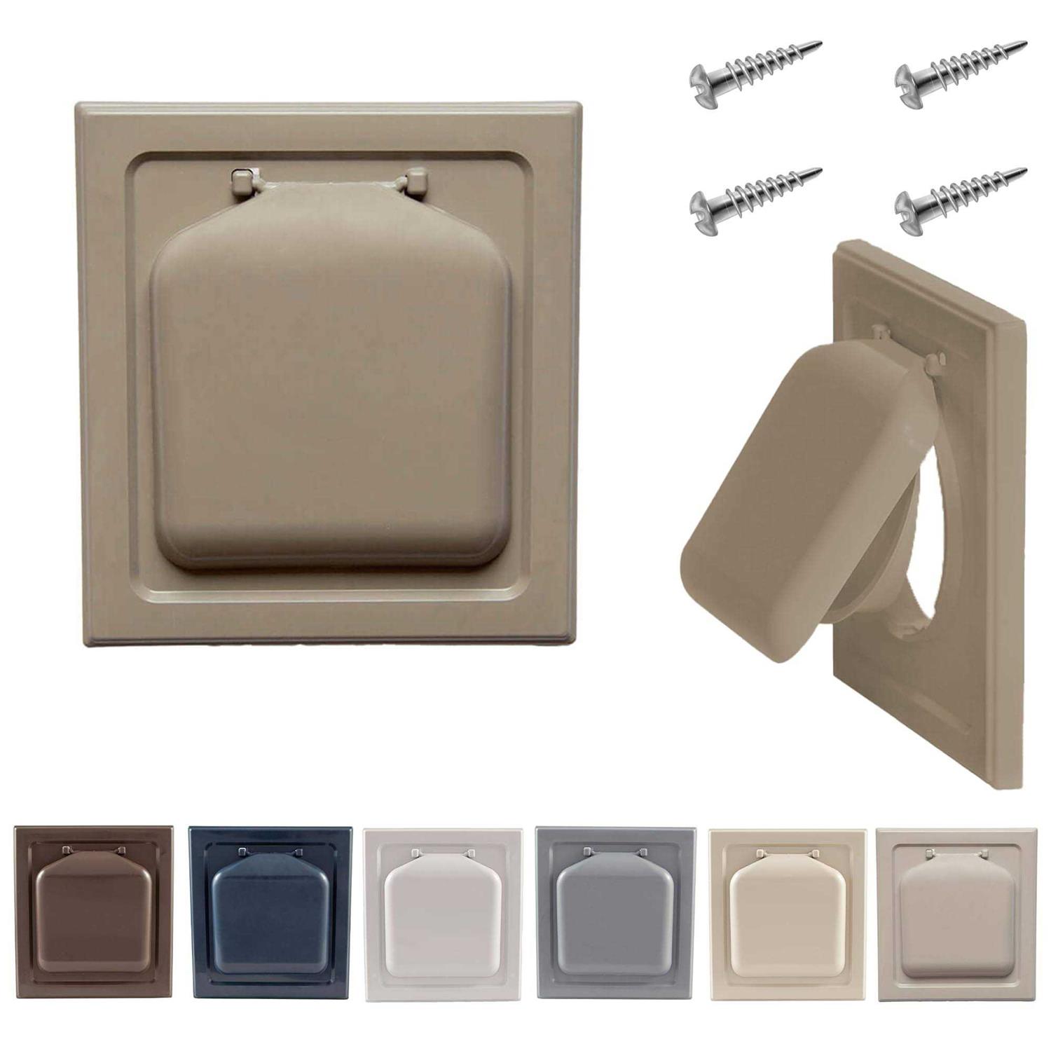 NO-PEST Vent Dual Door Dryer Vent Cover Outdoor 4 inch Made in USA w Highest UV Resistant Plastic in any Outdoor Vent Cover - Zenithce