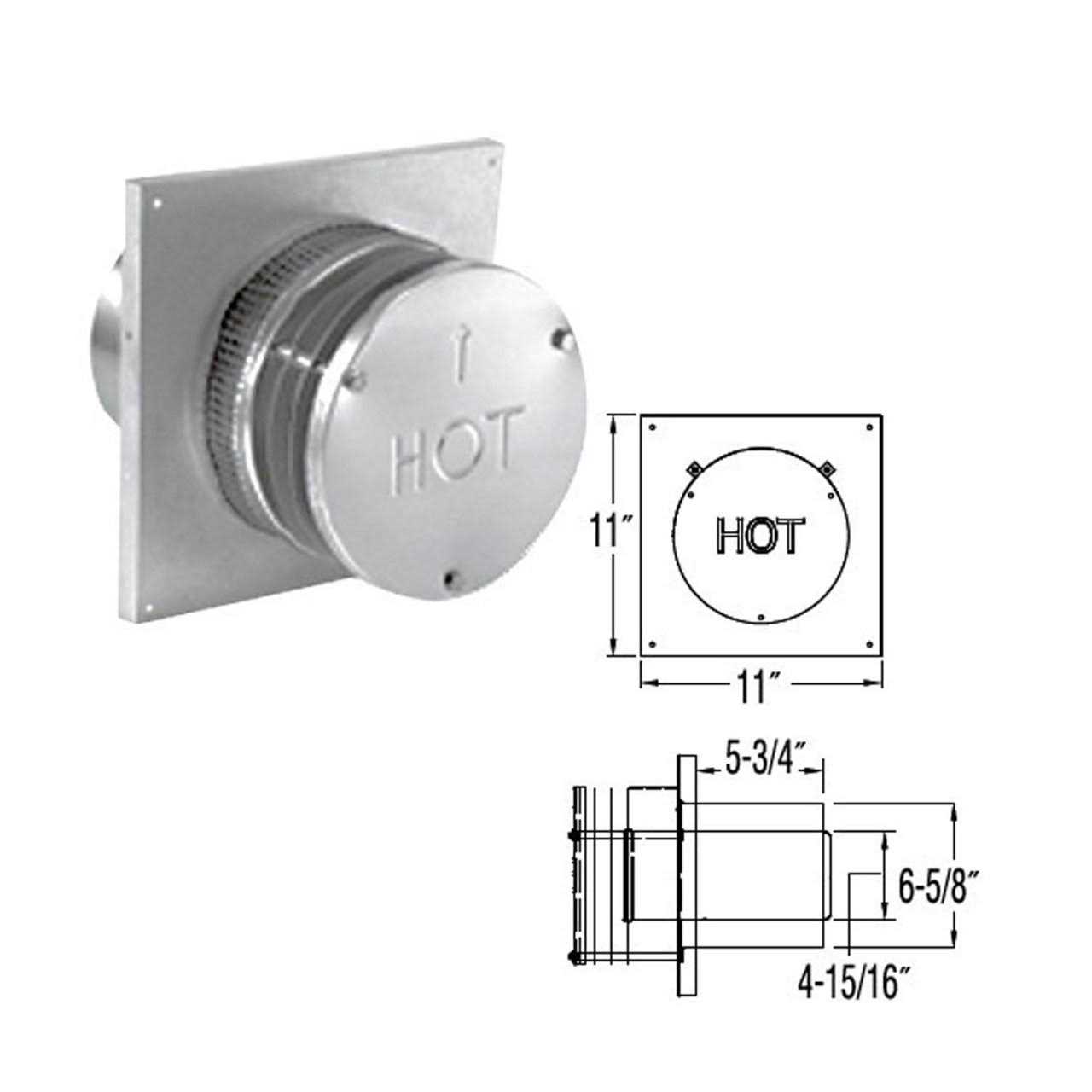 DuraVent DirectVent Pro Round Horizontal Termination Cap 46DVA-HRCS - Zenithce