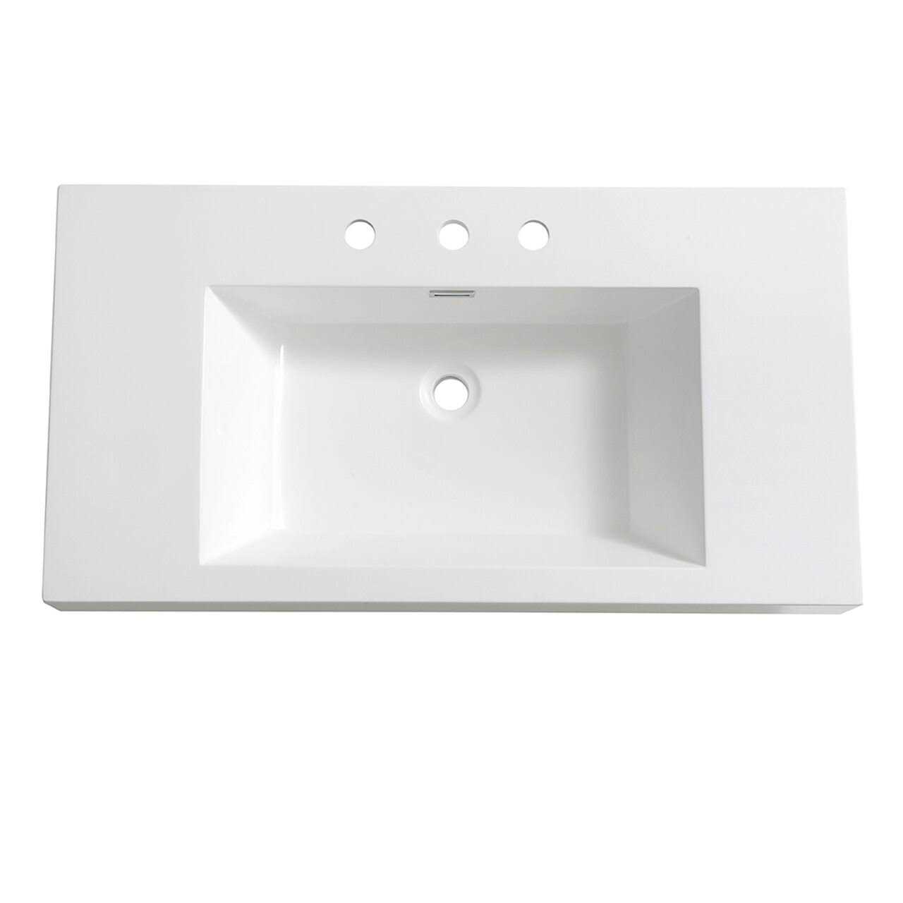 Fresca Allier 16 White Integrated Sink / Countertop FVS8118WH - Zenithce