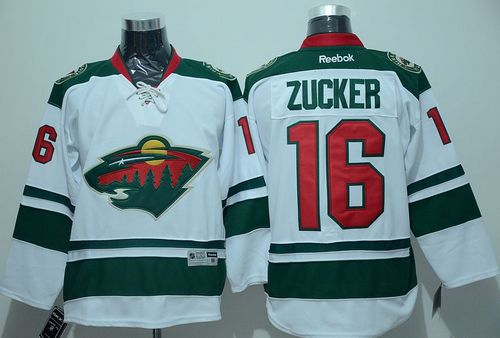 Wild #16 Jason Zucker White Stitched Jersey - Zenithce