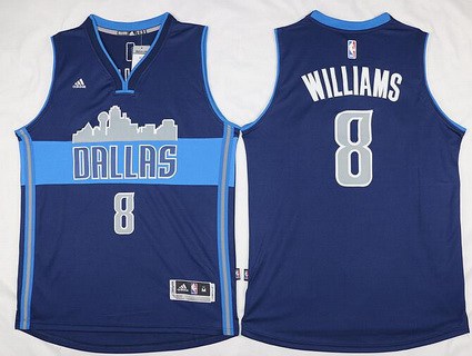Dallas Mavericks #8 Deron Williams Revolution 30 Swingman The City Navy Blue Jersey - Zenithce