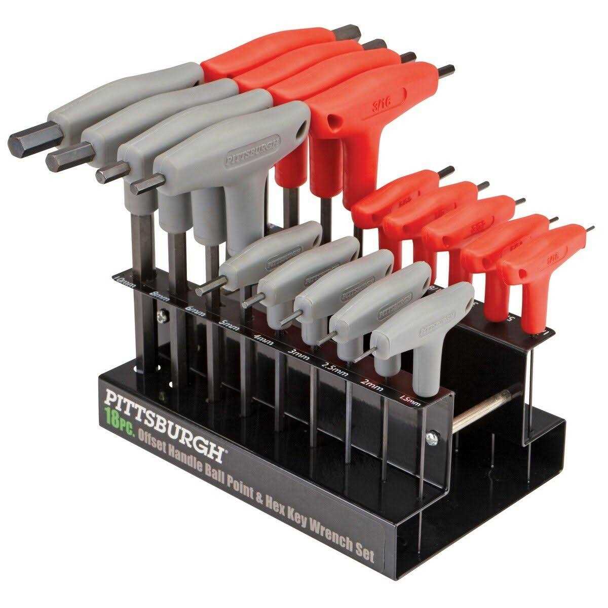 Pittsburgh SAE and Metric Long Reach Hex Key Set - Zenithce