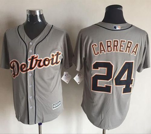 Tigers #24 Miguel Cabrera Grey New Cool Base Stitched Jersey - Zenithce