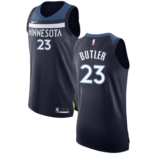 Minnesota Timberwolves #23 Jimmy Butler Navy Blue Authentic Icon Edition Jersey - Zenithce