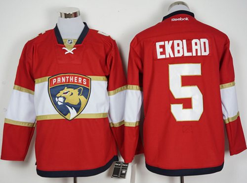 Panthers #5 Aaron Ekblad Red New Stitched Jersey - Zenithce
