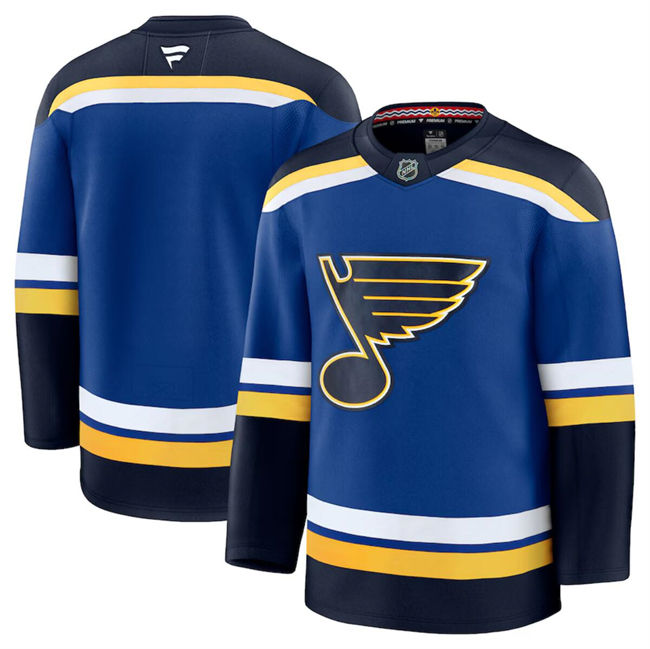 St. Louis Blues Blank Blue 2024-25 Home Stitched Jersey - Zenithce