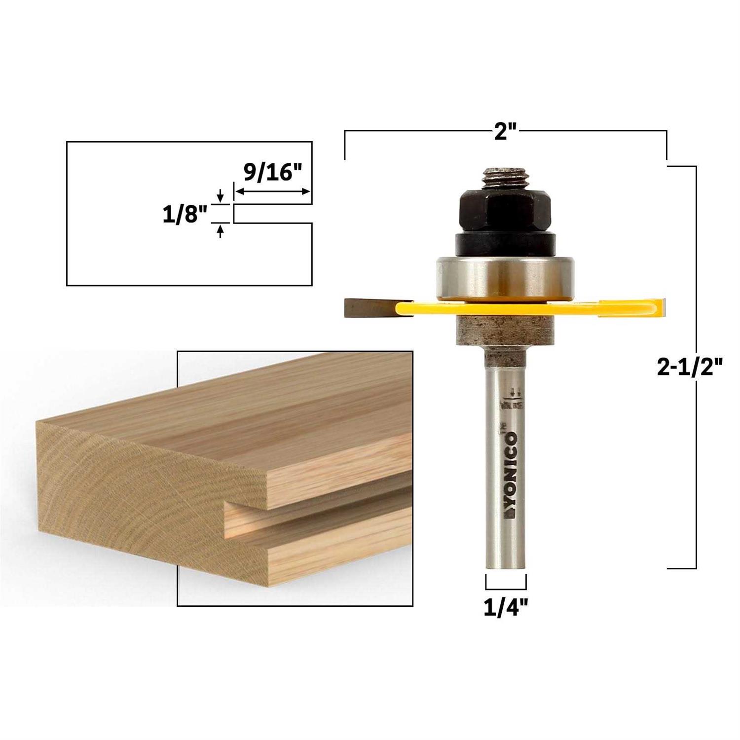 Yonico Router Bits Bevel Edge Forming 60 Degree 1/2-Inch Shank 13918 - Zenithce