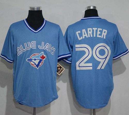 Blue Jays #29 Joe Carter Light Blue Cooperstown Throwback Stitched Jersey - Zenithce