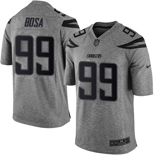 Chargers #99 Joey Bosa Gray Stitched Limited Gridiron Gray Nike Jersey - Zenithce