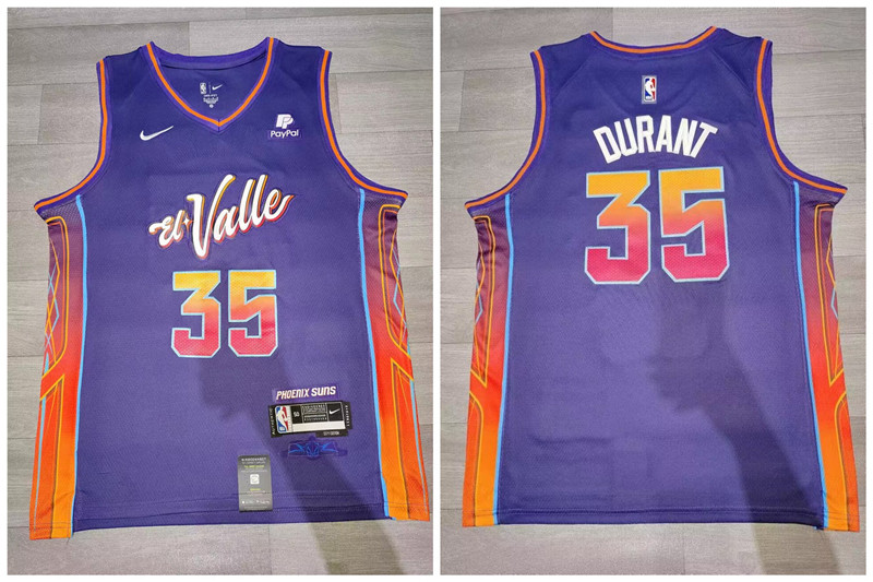 Suns 35 Kevin Durant Purple 2023-24 City Edition Swingman Jersey - Zenithce