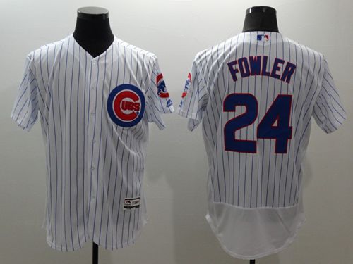 Cubs #24 Dexter Fowler White Flexbase Authentic Collection Stitched Jersey - Zenithce