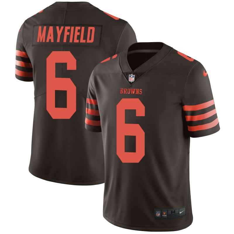 Browns #6 Baker Mayfield Brown Color Rush Limited Stitched Jersey - Zenithce