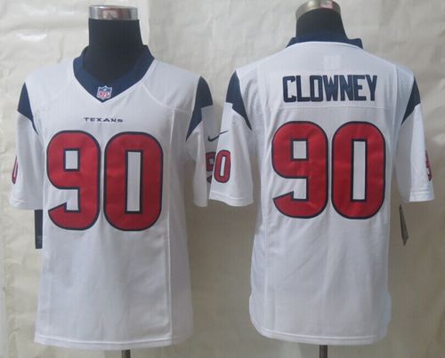 Texans #90 Jadeveon Clowney White Stitched Limited Nike Jersey - Zenithce