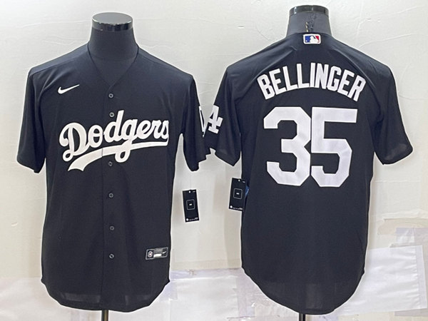 Los Angeles Dodgers #35 Cody Bellinger Black Cool Base Stitched Jersey - Zenithce