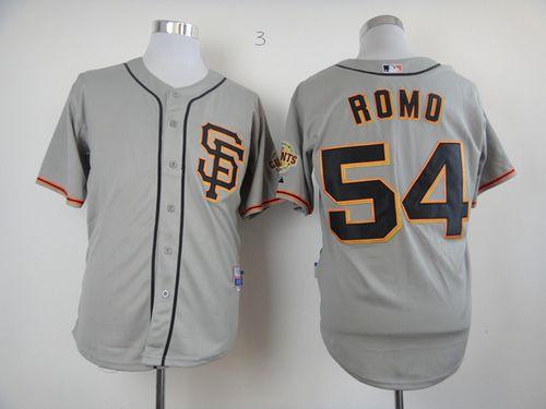 Giants #54 Sergio Romo Grey Cool Base Road 2 Stitched Jersey - Zenithce