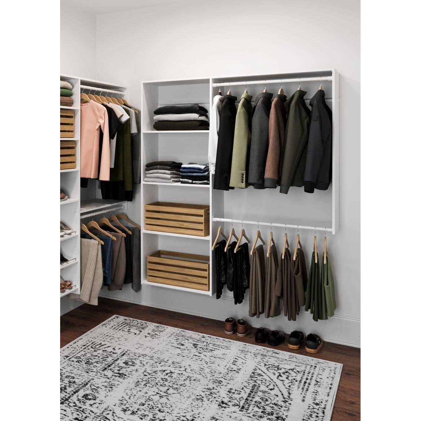 Easy Track 72 Vertical Panels (2 Pack) Closet Storage Truffle - Zenithce