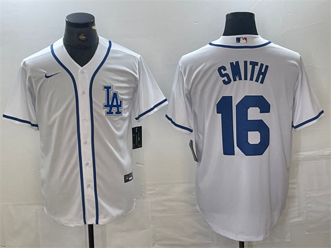 Los Angeles Dodgers #16 Will Smith White Cool Base Stitched Jersey - Zenithce