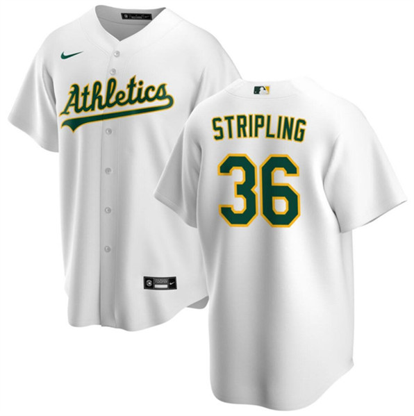 Oakland Athletics #36 Ross Stripling White Cool Base Stitched Jersey - Zenithce