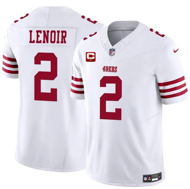 San Francisco 49ers #2 Deommodore Lenoir White 2025 F.U.S.E. With 1-Star C Patch Vapor Untouchable Limited Stitched Jersey - Zenithce